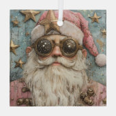 Steampunk Santa Glas Ornament (Achterkant)