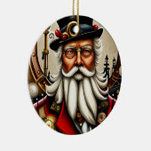 Steampunk Santa Keramisch Ornament (Rechts)