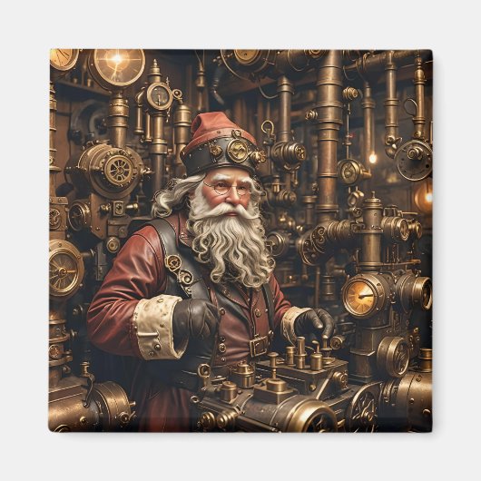 Steampunk Santa Magnet (Voorkant)