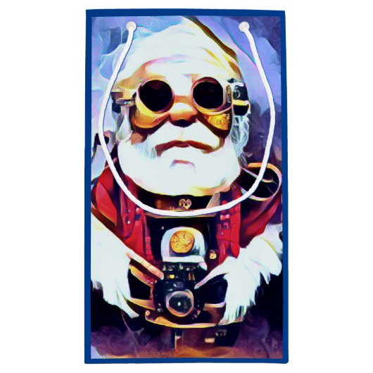Steampunk Santa-Meiya Styled Klein Cadeauzakje (Achterkant)