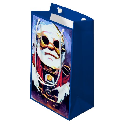 Steampunk Santa-Meiya Styled Klein Cadeauzakje (Voorkant Gekanteld)