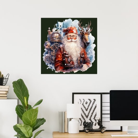Steampunk Santa Poster (Thuiskantoor)