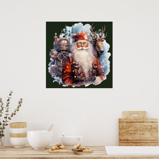 Steampunk Santa Poster (Keuken)