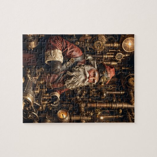 Steampunk Santa Puzzel Legpuzzel (Horizontaal)