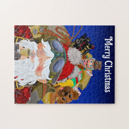 Steampunk Santa Puzzel Legpuzzel (Horizontaal)