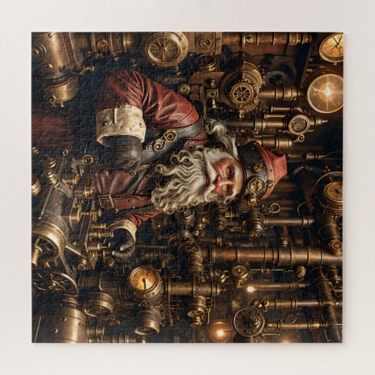 Steampunk Santa Puzzel Legpuzzel (Horizontaal)