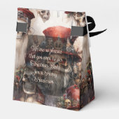 Steampunk Santa Skull Red Top Hoed Gothmas Gothic Bedankdoosjes (Achterkant)