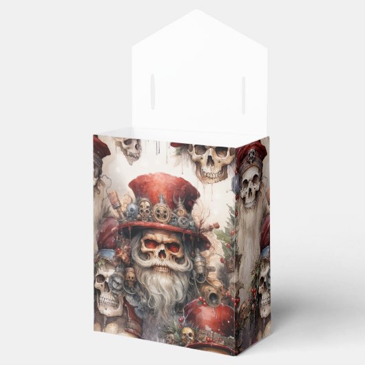 Steampunk Santa Skull Red Top Hoed Gothmas Gothic Bedankdoosjes (Geopend)