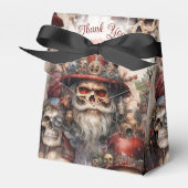 Steampunk Santa Skull Red Top Hoed Gothmas Gothic Bedankdoosjes (Voorkant Zijde)
