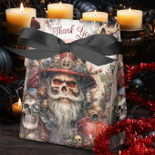 Steampunk Santa Skull Red Top Hoed Gothmas Gothic Bedankdoosjes