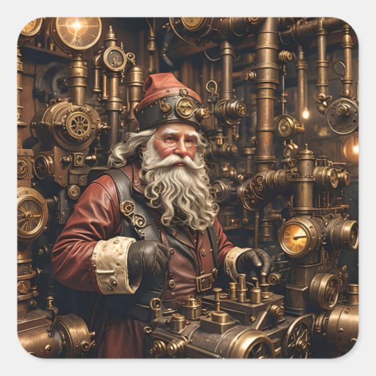 Steampunk Santa Stickers (Voorkant)
