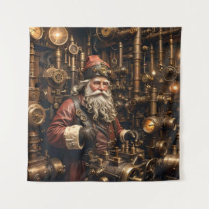 Steampunk Santa Tapestry Wandkleed