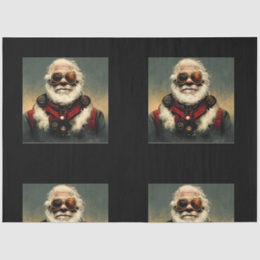 Steampunk Santa Tissue Paper Tissuepapier (Voorkant)