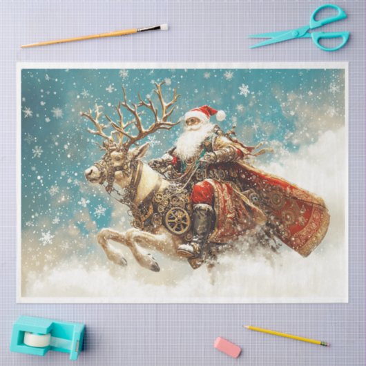 Steampunk Santa Tissuepapier (Craft)