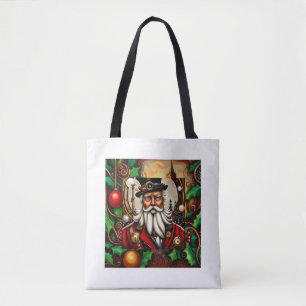 Steampunk Santa Yuletide Enchanter Tote Bag