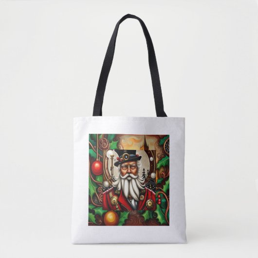 Steampunk Santa Yuletide Enchanter Tote Bag (Voorkant)