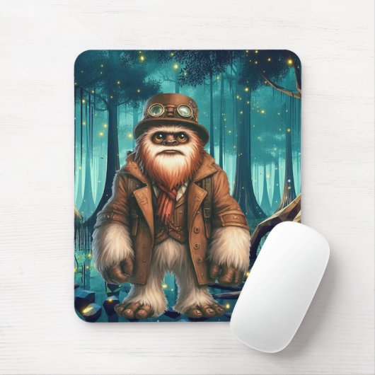 Steampunk Sasquatch Mousepad Muismat (Met muis)