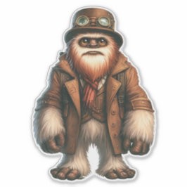 Steampunk Sasquatch Transparante Sticker