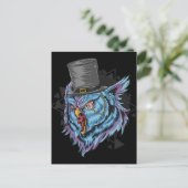 Steampunk Scary Owl Briefkaart (Staand voorkant)