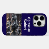 Steampunk schaakontwerp met aangepaste naam Case-Mate iPhone case (Achterkant (horizontaal))
