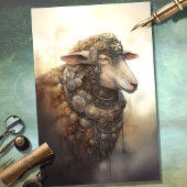 Steampunk Schaap 1 Decoupage Papier
