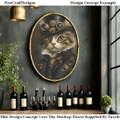 Steampunk Schattig Chic Kat Kitten BR6 Decoupage Tissuepapier