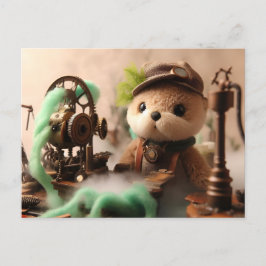 Steampunk Schattig Otter werkt op machines Briefkaart