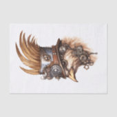 Steampunk Schattige Crazy Chicken Decoupage Links  Tissuepapier (Voorkant)