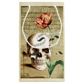 Steampunk schedel bloemenschrijven Halloween gesch Klein Cadeauzakje (Achterkant)