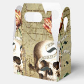 Steampunk schedel bloemenschrijven Halloween gunst Bedankdoosjes (Geopend)