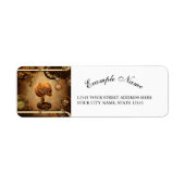 Steampunk schedel etiket (Voorkant)