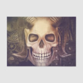 Steampunk schedel met paarden en tandwielen tissuepapier (Voorkant)