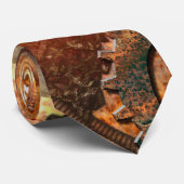 Steampunk schedel met tandwielen van roestvrij met stropdas (Opgerold)