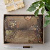 Steampunk schedel tissuepapier (Geschenk)