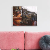 Steampunk - schrijfmachine - de geheime boodschapp canvas afdruk (Insitu (Woonkamer))