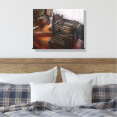 Steampunk - schrijfmachine - de geheime boodschapp canvas afdruk (Insitu (Slaapkamer))