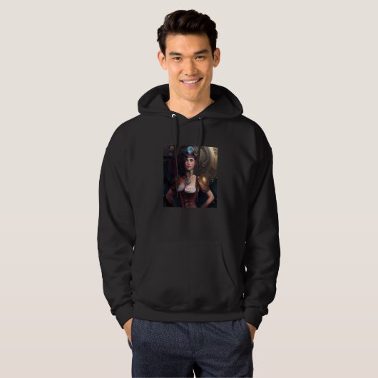 Steampunk Sci Fi character  1 Hoodie (Voorkant volledig)