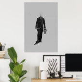 Steampunk Sciencefiction Robot Cyborg Moord Poster (Thuiskantoor)