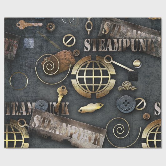 Steampunk, scrapbooking cadeaupapier (Vlak)