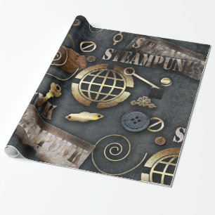 Steampunk, scrapbooking cadeaupapier