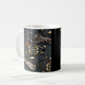Steampunk, scrapbooking koffiemok (Voorkant links)