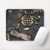 Steampunk, scrapbooking muismat (Met muis)