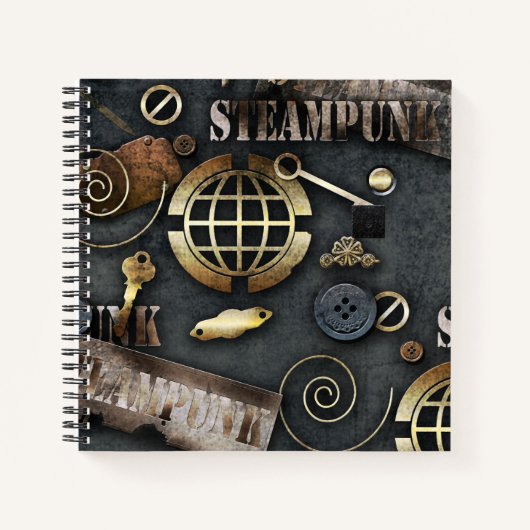 Steampunk, scrapbooking notitieboek (Voorkant)