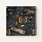 Steampunk, scrapbooking notitieboek (Achterkant)