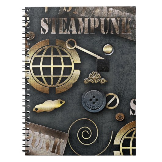 Steampunk, scrapbooking notitieboek (Voorkant)