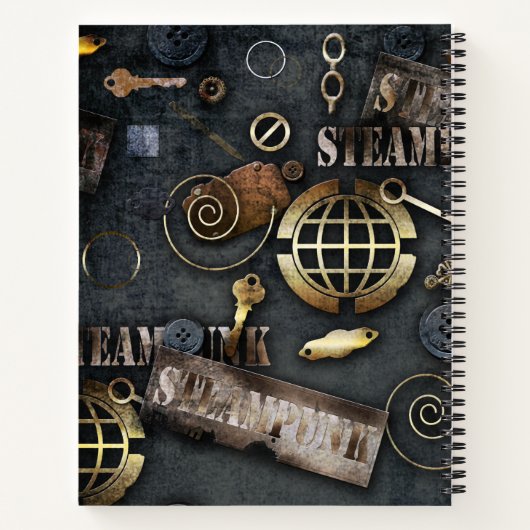 Steampunk, scrapbooking notitieboek (Achterkant)