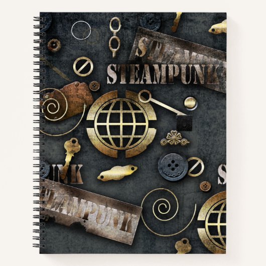Steampunk, scrapbooking notitieboek (Voorkant)