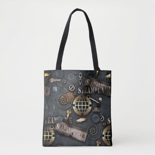 Steampunk, scrapbooking tote bag (Voorkant)