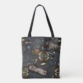 Steampunk, scrapbooking tote bag (Achterkant)