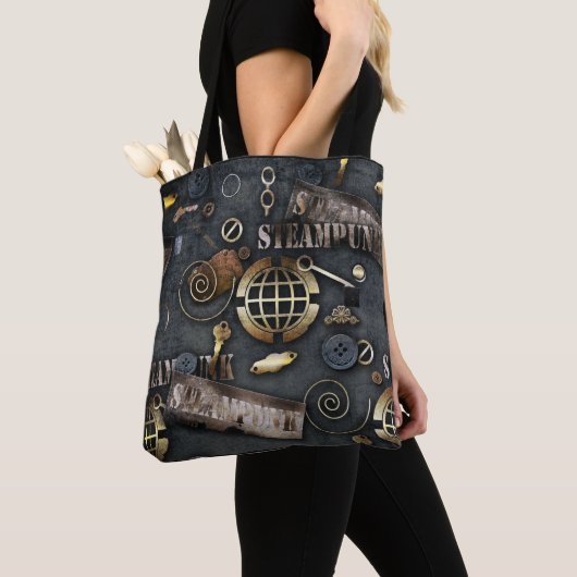 Steampunk, scrapbooking tote bag (Dichtbij)
